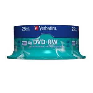 Pack 25x DVD-RW Matt Silver 4.7GB - VERBATIM