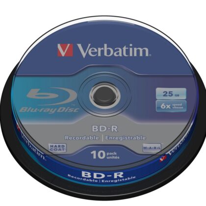 Pack 10x CD/BD-R SL 25GB Spindle - VERBATIM