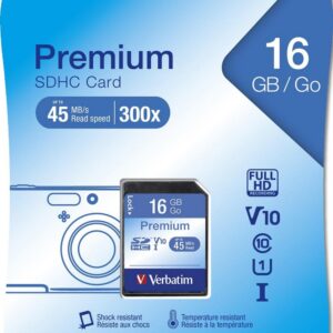 Cartão de Memória SDHC 16GB (Classe 10) - VERBATIM