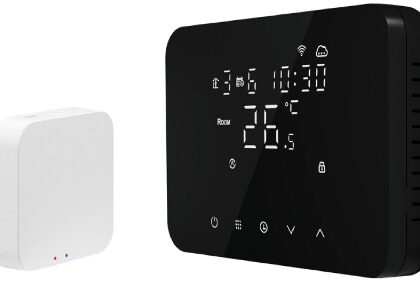 Termostato Inteligente Soft Touch a Bateria HeyThermo-Free (Preto) - ISNATCH