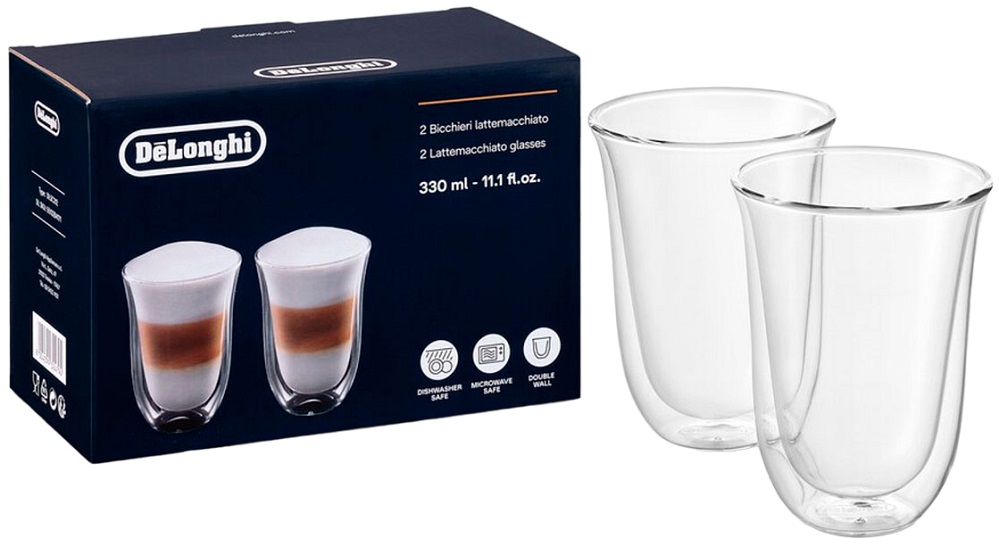 Conjunto Copos de Café Latte Macchiato 330ml (Pack2) - DELONGHI
