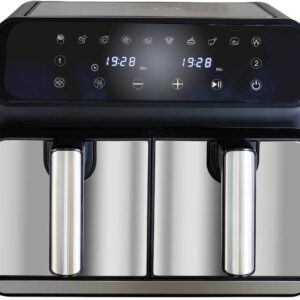 Fritadeira Dupla Air Fryer 8L 1700W (Preto/Cinzento) - UNOLD