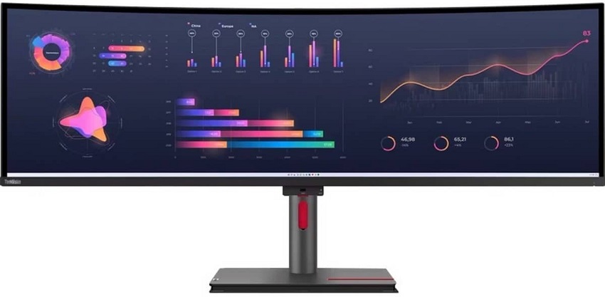 Monitor Curvo ThinkVision IPS LED 49 P49w-30 5K DQHD Thunderbolt (Preto) - LENOVO