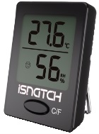 Termómetro Interno Digital c/ Sensor de Humidade TEMPY (Preto) - iSNATCH