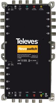 Multiswitch NevoSwitch 5 Entradas QUAD - 12 Saídas - TELEVES