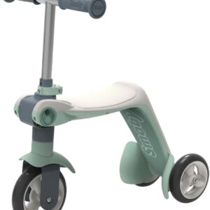 Trotinete 3 Rodas 2-EM-1 Reversível (Verde/Cinzento) - SMOBY
