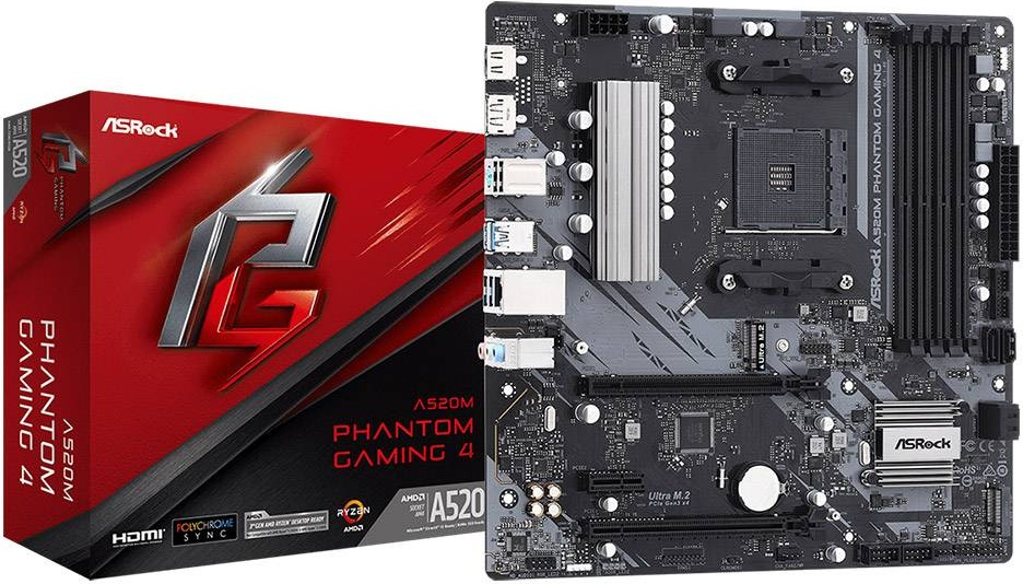 Motherboard Micro-ATX A520M Phantom Gaming 4 SktAM4 - ASROCK