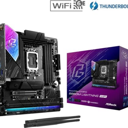 Motherboard Micro-ATX Phantom Gaming B860M Lightning WiFi Skt1851 - ASROCK