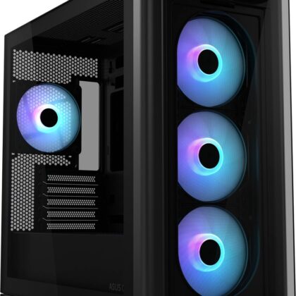 Caixa Micro-ATX A23 Plus ARGB Vidro Temperado (Preto) - ASUS