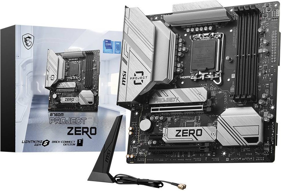 Motherboard Micro-ATX B760M Project Zero Skt1700 - MSI