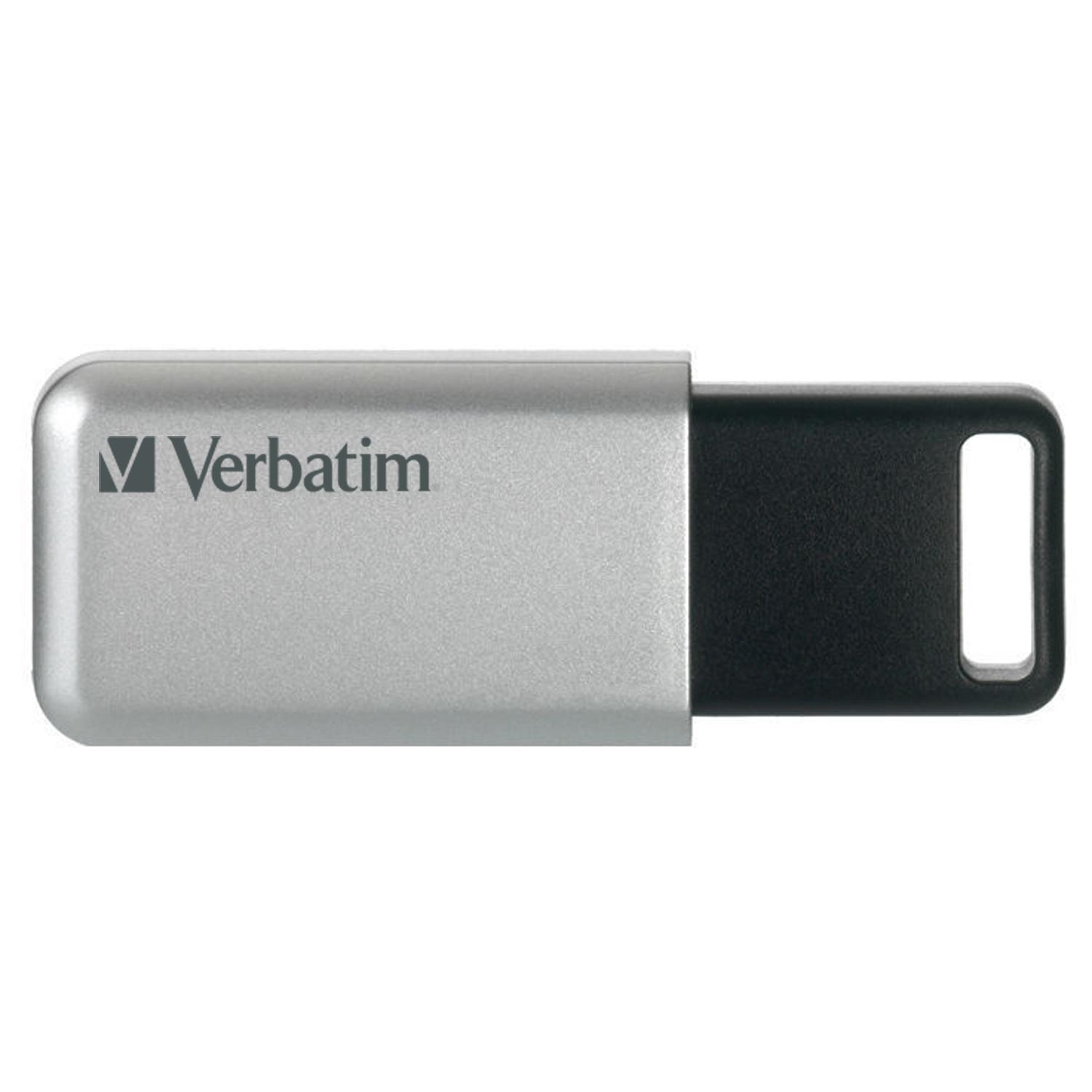 Pen Secure Pro USB 16GB 3.0 (3.1 Gen 1) Prateado - VERBATIM