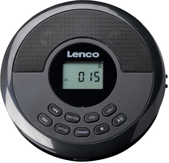 Leitor de CD/MP3 Portátil CD-340BK c/ Bluetooth e Auriculares (Preto) - LENCO