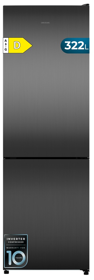Frigorífico Combinado Bolero CoolMarket Combi 322i 322L No Frost (Preto) - CECOTEC