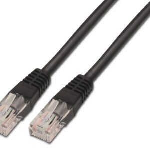 Cabo de Rede RJ45 Cat5e UTP Preto (50cm) – AISENS