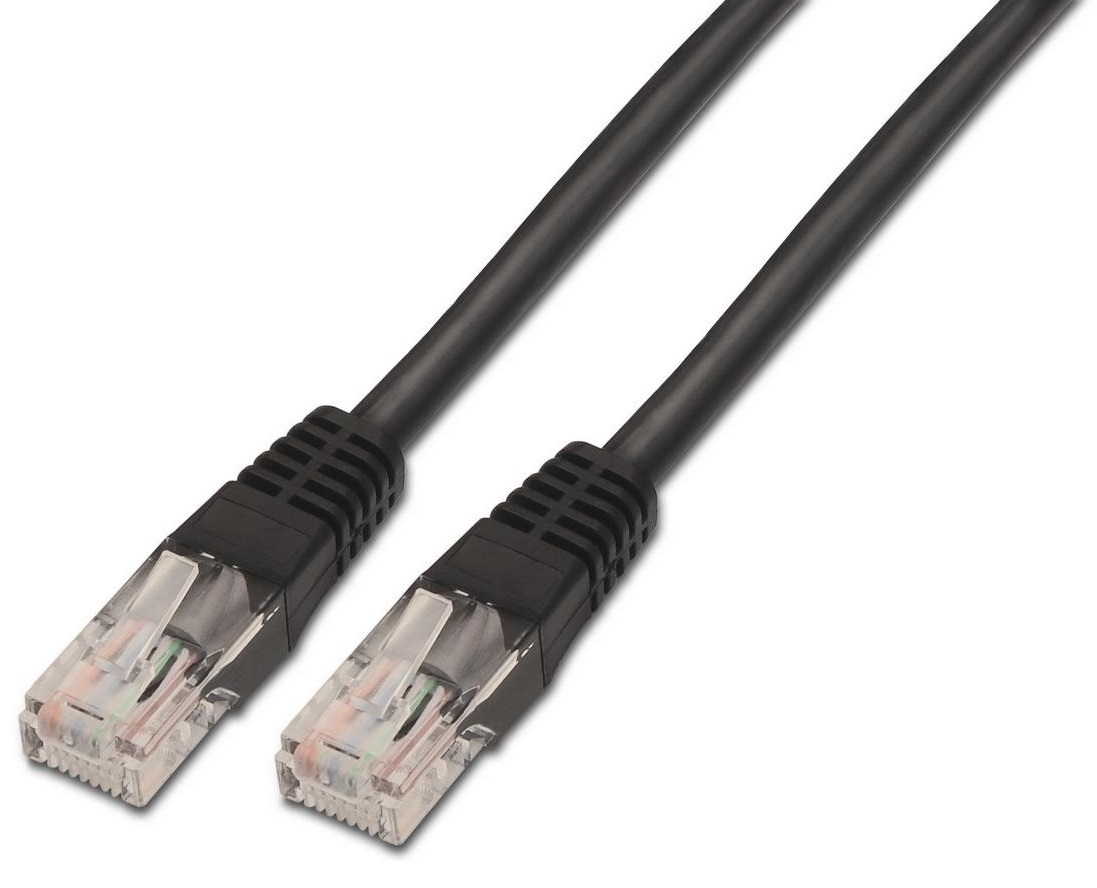 Cabo de Rede RJ45 Cat5e UTP Preto (50cm) - AISENS