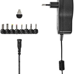 Adaptador/Transformador Universal 3 - 12V CC 18W (Preto) - NEDIS