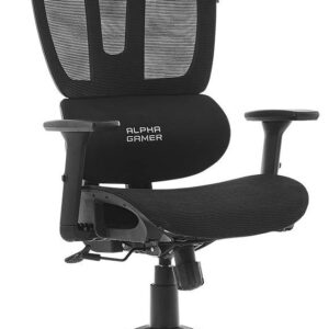Cadeira de Escritório Ergonómica Luna V2 (Preto) - ALPHA GAMER