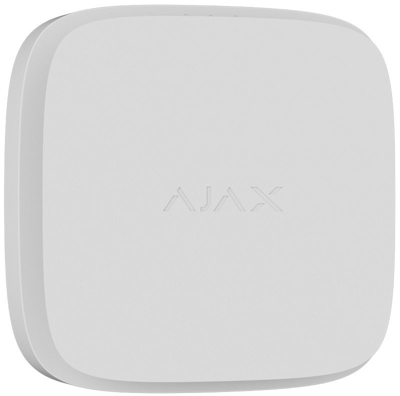 Detector de Fumo s/ Fios 868 MHz c/ Sensor de Temperatura e Sirene (Branco) - AJAX