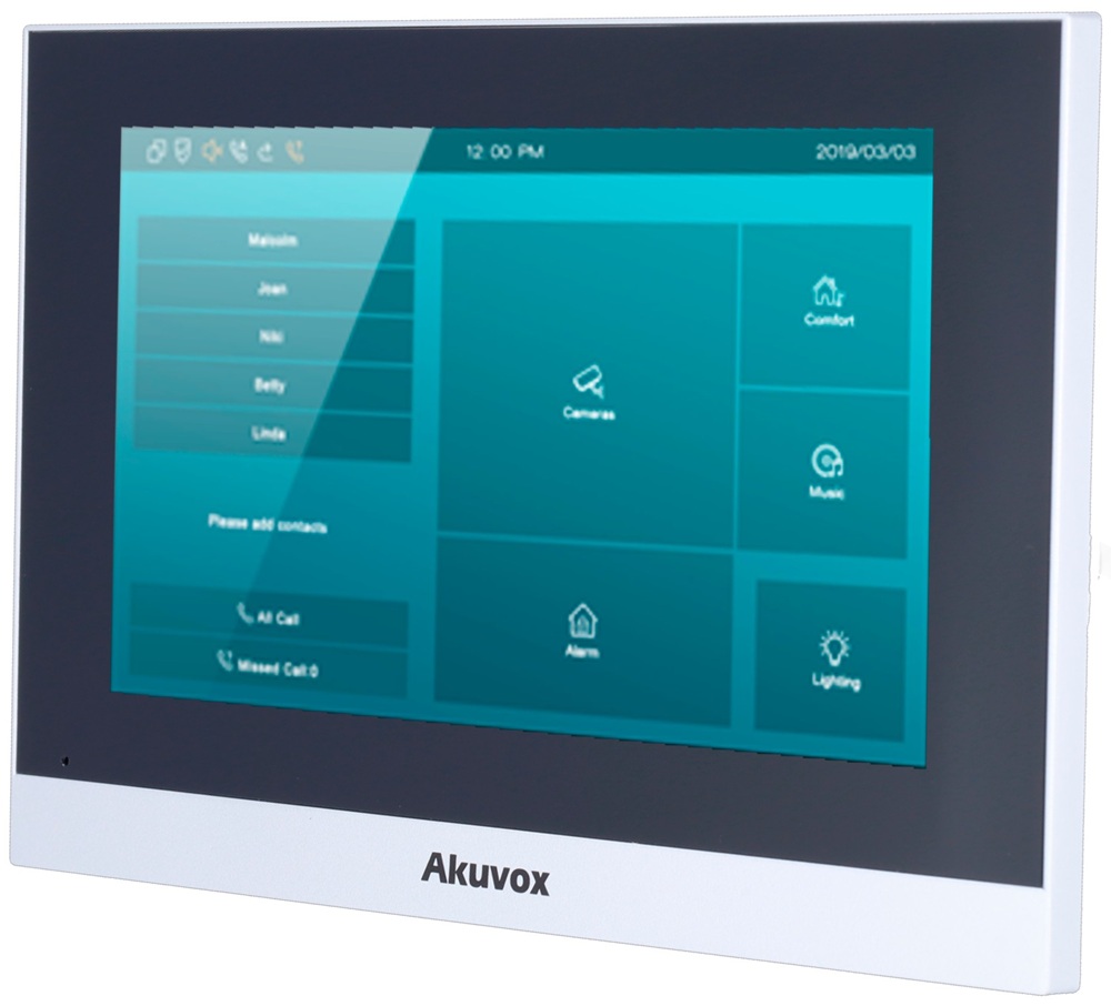 Monitor Adicional Linux 7 TFT Tátil p/ Video Porteiro - AKUVOX
