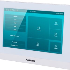 Monitor Adicional Linux 7 TFT Tátil p/ Video Porteiro (Branco) – AKUVOX
