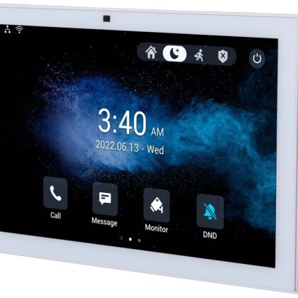 Monitor Adicional Android 10 IPS Tátil p/ Video Porteiro (Branco) - AKUVOX