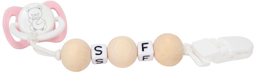 Set Chupeta com Fixação Rosa Branco SF - ARIAS