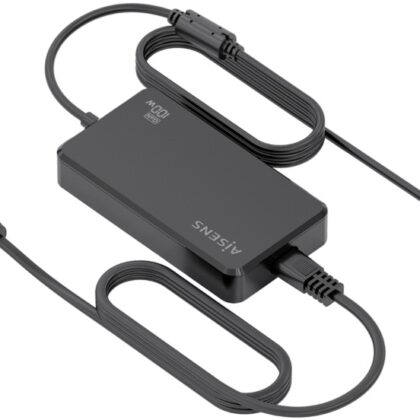 Carregador de Mesa GaN 100W PD 3.0 1x USB-C (Preto) - AISENS