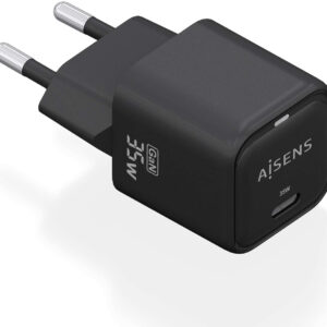 Carregador GaN 35W 1x USB-C PD3.0 QC4.0 (Preto) - AISENS
