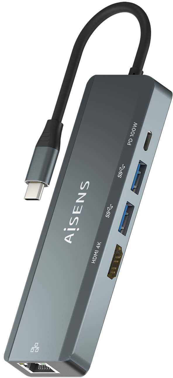 Dock USB-C (1xHDMI 1xRJ45 2xUSB 1xPD) - AISENS