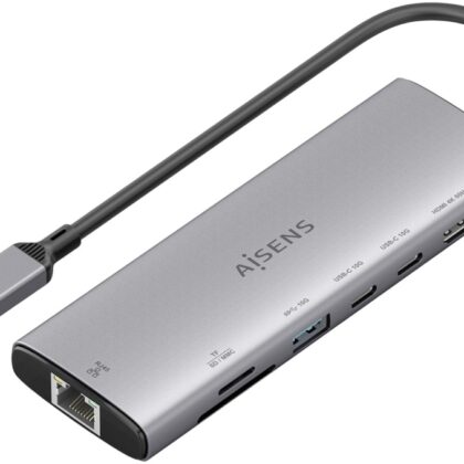 Hub USB-C 7-EM-1 (USB-A / HDMI / 2x USB-C / SD / MicroSD / RJ45) - AISENS