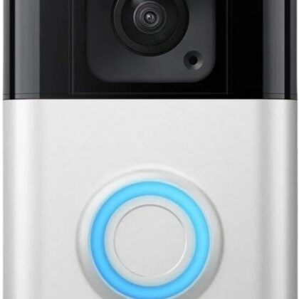 Vídeo Porteiro Ring Battery Doorbell Plus (Preto/Níquel) - AMAZON