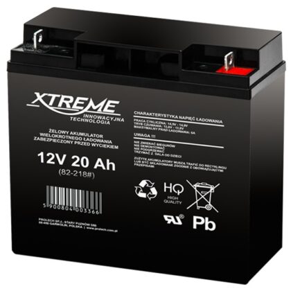 Bateria de Chumbo 12V 20Ah (178 x 73 x 166 mm) - XTREME