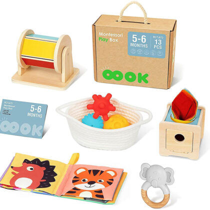 Caixa Educacional Montessori 13 pcs 5m+ - WOODEN TOYS