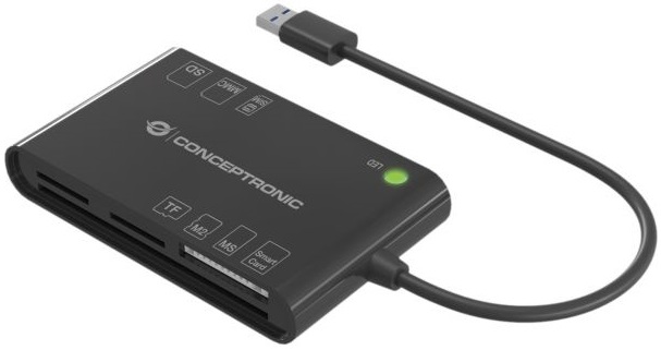 Leitor de Cartões de Cidadão USB2.0 DNie + CardReader (Preto) - CONCEPTRONIC