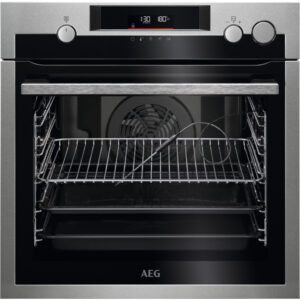 Forno Elétrico de Encastre BSE572360M Pirolítico 3380W 72L (Preto/Cinza) - AEG
