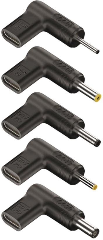 Pack 5x Conetores 90º USB-C p/ Computadores Portáteis Asus (Preto) - NGS