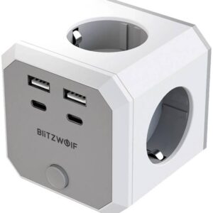 Extensão Quadrupla c/ 2 x USB-A / 2 x USB-C - BLITZWOLF