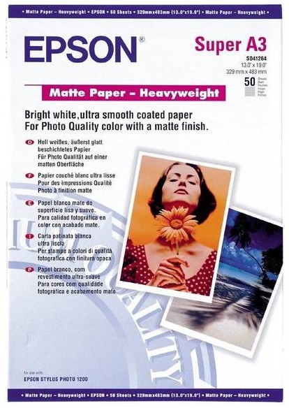 Papel Fosco A3+ (50 Folhas) - EPSON