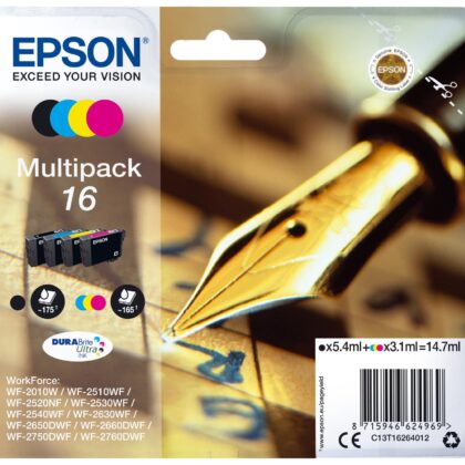 Pack Tint EPSON Quad Serie 16 WF-20xx/WF-25xx - C13T16264022