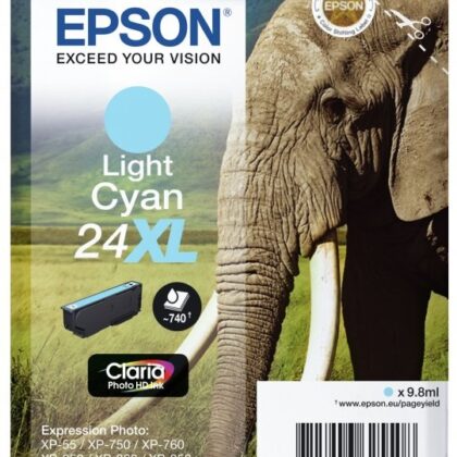 Tinteiro Ciano Claro 24XL (740 Páginas) - EPSON