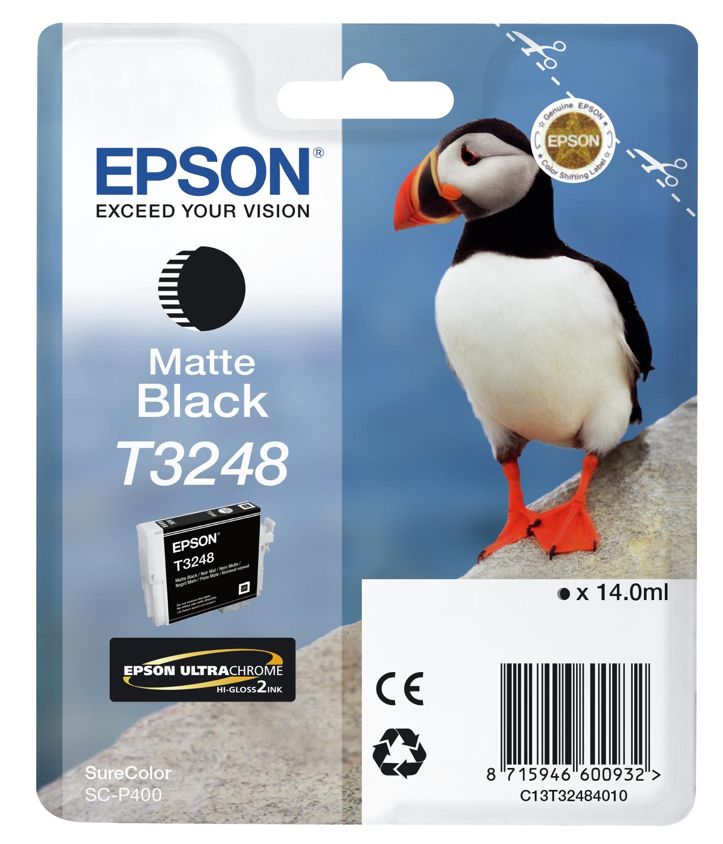 Tinteiro EPSON T3248 Matte Preto - C13T32484010