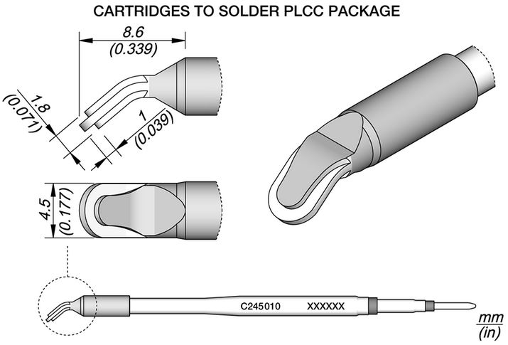 Ponta p/ Ferro Soldar (4,5 x 1,8 mm) - JBC