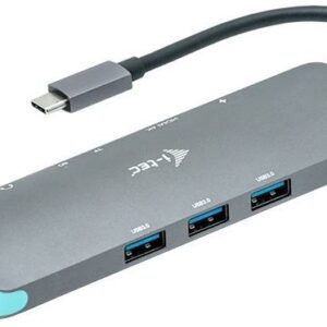 Adaptador Hub Metal USB-C (3x USB + 1x USB-C + 1x HDMI + TF/SD + 1x Audio) - I-TEC