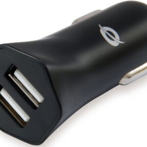 Carregador de Isqueiro 2 Portas USB 2.0 12W (Preto) - CONCEPTRONIC