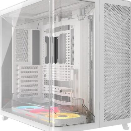 Caixa Extended-ATX AIR 5400 LX-R ARGB Tempered Glass (Branco) - CORSAIR