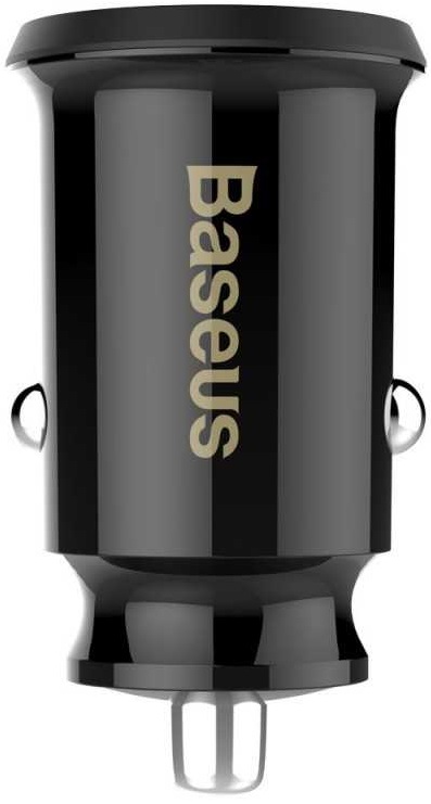 Carregador de Isqueiro Grain Car Charger 3.1A Dual USB-A (Preto) - BASEUS