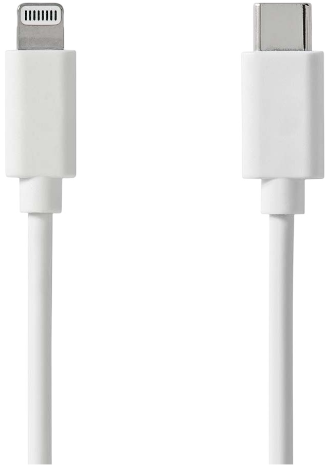 Cabo USB-C Macho - Lightning 8-pin Macho Branco (1 m) - NEDIS