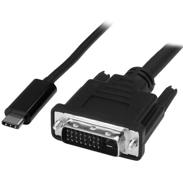 Adaptador de Vídeo USB C - DVI-D CDP2DVIMM1MB Preto (1 m) - STARTECH