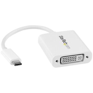 Adaptador Gráfico USB C Macho - DVI-I Fêmea FullHD CDP2DVIW Preto - STARTECH