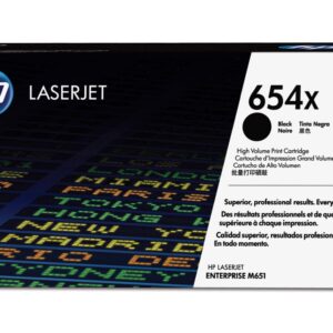 HP 654X High Yield Black Original LaserJet Toner Cartridge Laser cartridge 20500páginas Preto